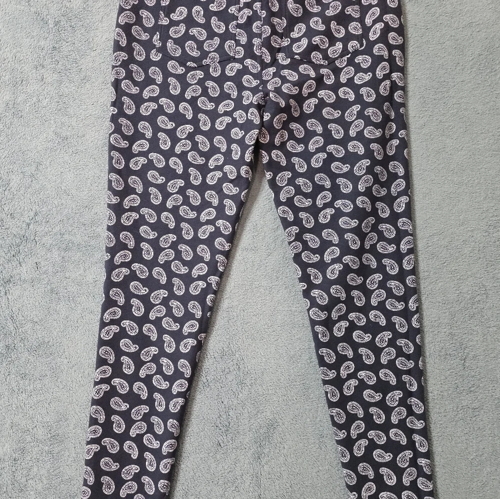 Michael Kors Blue Paisley 28x28 Women's Pull-On Pants Stretch